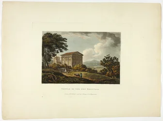 Tempel van de god Rediculus, plaat vijf van de ruïnes van Rome Tempel van de god Rediculus, plaat vijf van de ruïnes van Rome