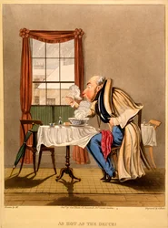 Zo heet als de duivel!, prent gemaakt door George Hunt, 1827