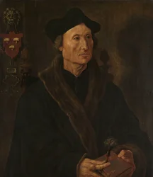 Portret van Johannes Colmannus, rector van het klooster van Sint-Agatha in Delft