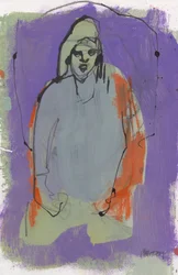 Schetsboek 10, 2024 (temperaverf, inkt, houtskool op papier)