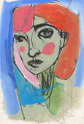 Schetsboek 18, 2024 (temperaverf, inkt, potlood op papier)