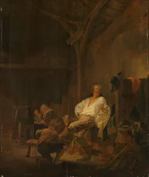 Een officier in ingekwartierde kwartieren