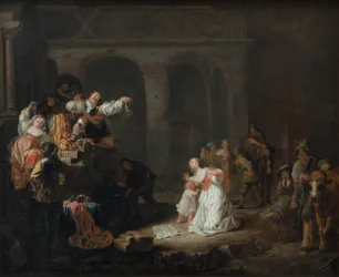 Plundering van een landhuis