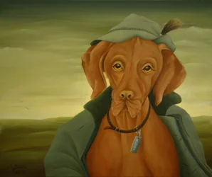 Jachthond, 2021 (olieverf op doek)