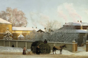 Annankatu op een koude winterochtend