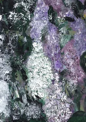 Abstracte schilderij van seringen