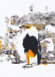 Gouden abstracte penseelstreken