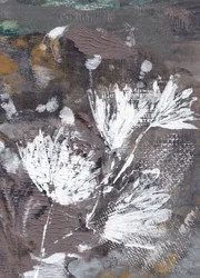 Witte bloemen met structuur
