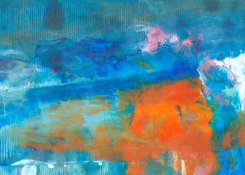 Levendige blauw-oranje stroom