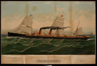 Cunard Stoomschip Servia...