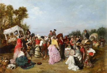 Bij de bedevaart van Torrijos, 1883, 69x99, Museo Carmen Thyssen, Málaga