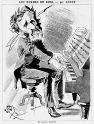 Cartoon van Verdi - door Luque