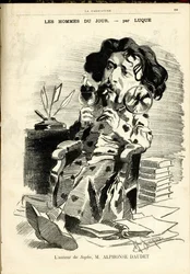 Illustratie van Manuel Luque voor de Omslag van De Caricature (1880)