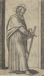 Sint Paulus, zwaard in zijn rechterhand, uit de serie 