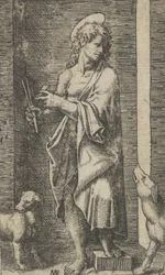 Sint Lazarus geflankeerd door twee honden, uit de serie 