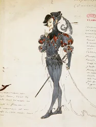 Mephistopheles, kostuumschets (1866-1937) voor De verdoemenis van Faust van Hector Berlioz (1803-1869).