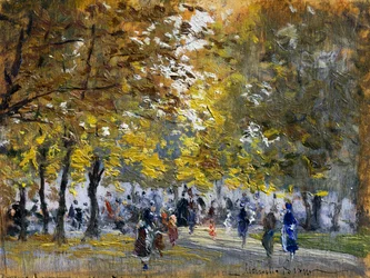 Stadsgezicht, door Marcello Broggi (1896-1954), olieverf op paneel