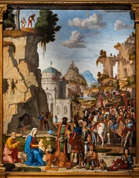 Aanbidding door de Wijzen (detail)