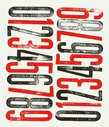 Nummers, 2014 (houtdruk op papier)