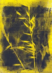 Gele bladeren, 2024 (monotype)