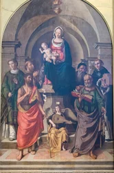 Maagd en Kind omringd door Heiligen