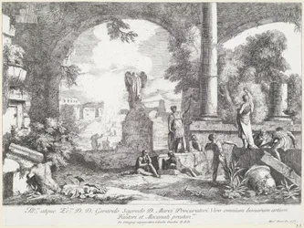 Landschap met ruïnes