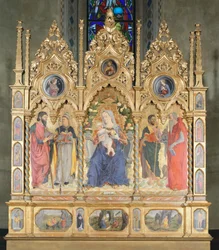 Altaarstuk met Madonna met Kind en Heiligen, Bologna (foto)