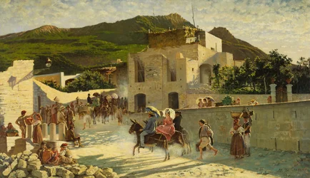 Wandeling naar Capri, ca. 1867