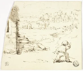 Landschap met Jongen op de Voorgrond