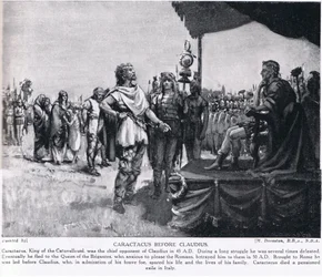 Caractacus voor Claudius, illustratie uit 