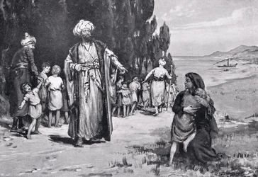 Hulde van kinderen aan de Turken, illustratie uit 