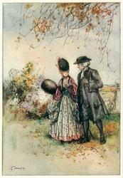 De dominee van Wakefield door Oliver Goldsmith (kleurenlitho)