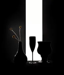 Donkere, elegante silhouetten