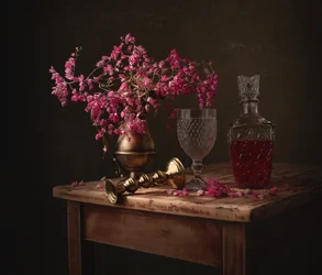 Elegant roze stilleven