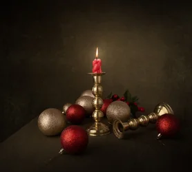 Feestelijke kerstkaars