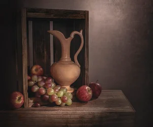 Rustiek stilleven met fruit