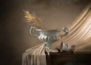Rustieke tarwe-urn