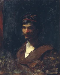 Borstbeeld van een man. Allegorie van Bacchus