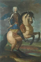 Ruiterportret van Carlo Emanuele III