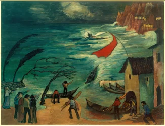 Vissers in de storm