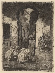 Tánger (Zittende Arabieren)