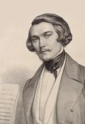 Portret van pianist en componist Alfred Quidant