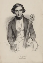 Portret van de cellist en componist Hippolyte Prosper Seligmann