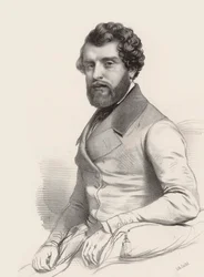 Portret van de componist Federico Ricci 1809-1877, 1844