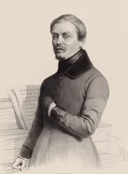 Portret van de organist en componist Hippolyte Monpou 1804-1841, 1841