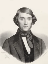 Portret van de pianist en componist Jean-Henri Ravina 1818-1906, ca. 1845
