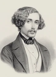 Portret van de pianist en componist Julius Schulhoff 1825-1898, 1850