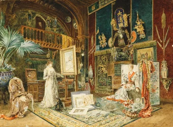 Het atelier van Sarah Bernhardt, 1885