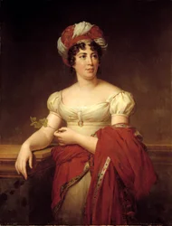Portret van Germaine Necker, barones van Stael Holstein, genaamd Madame de Stael (1766-1817)