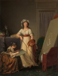 Het Interieur van een Atelier van een Vrouwelijke Schilder, 1789
